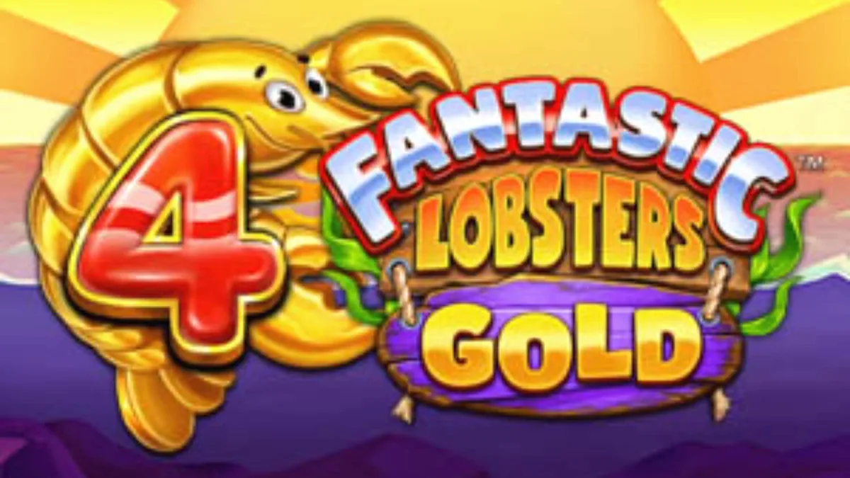 Interface do jogo 4 Fantastic Lobsters Gold com tema subaquático e lagostas douradas