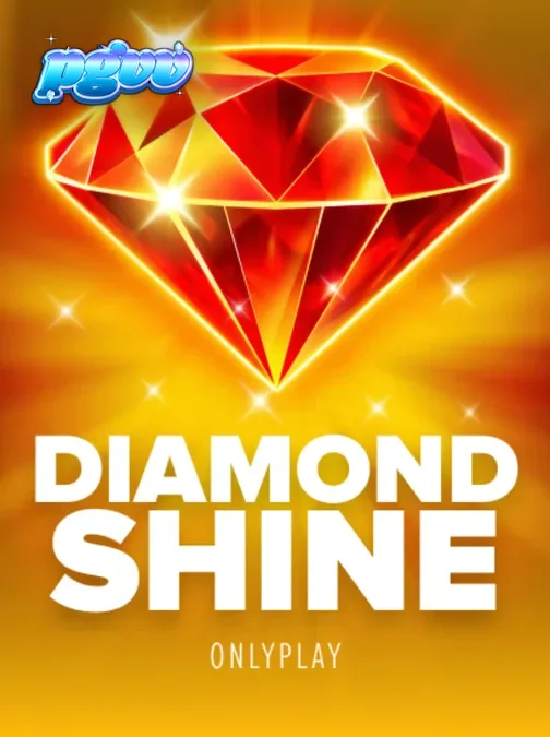 Interface brilhante e luxuosa do slot Diamond Shine com símbolos de frutas neon.